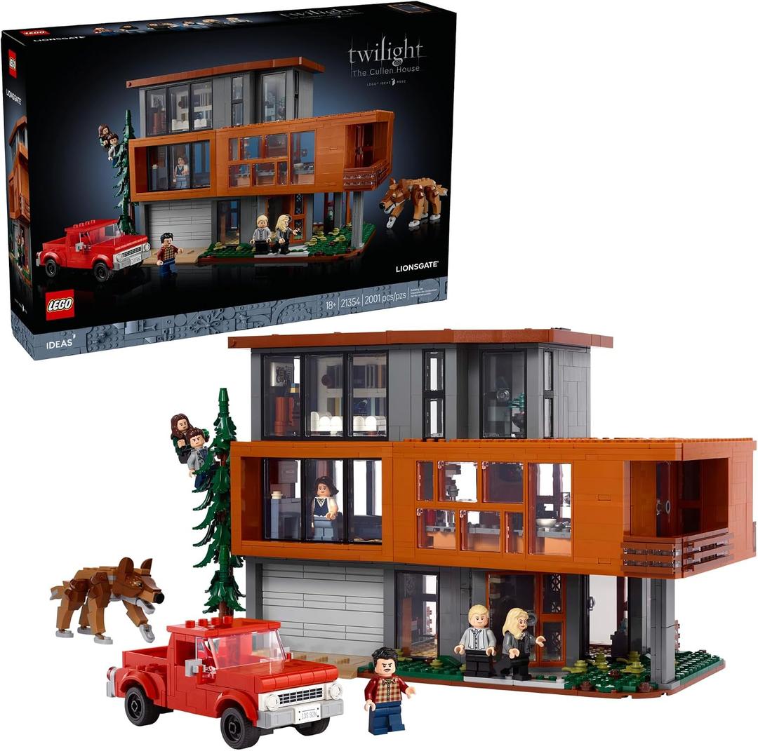 LEGO Ideas Twilight The Cullen House - Collectible Set for Adults 18+ - DIY Fantasy Craft for Book Lovers - Edward, Bella, Jacob + 4 More Minifigures - Gift Idea for Fans of the Movies - 21354