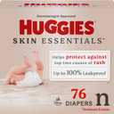 Huggies Size Newborn Diapers, Skin Essentials Baby Diapers, Size Newborn (6-9 lbs), 76 Count