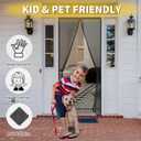 Reversible Left Right Side Opening Magnetic Screen Door for 72 x 96 in French Door, Screen Itself Size: 74" x 97", Glass Sliding Door Heavy Duty Screen Door Mesh Curtain for Front Patio Or Large Door
