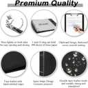 Etzul Hardcover 3 Ring 1 Inch Leather Binder, Letter Size Dividers With Tabs, PVC Zipper Pouch, Professional Organizer, Faux Classic Black Leather