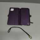 Defencase Compatible with iPhone 14 Plus Case Wallet with RFID Blocking Card Holder for Women Men, Soft PU Leather Magnetic Snap Flip Zipper Strap Wallet Phone Case Fit for iPhone 14 Plus 6.7", Purple