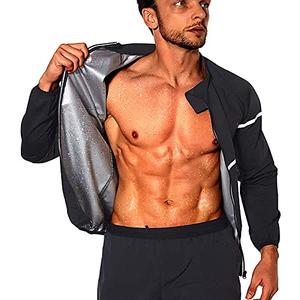 Sauna Suit for Men Sweat - Long Sleeve Shirt Jacket Workout Body Shaper Zipper Top Slimming Fitness Trainer Gym Size L Sauna Suit for Men Sweat - Long Sleeve Shirt Jacket Workout Body Shaper Zipper Top Slimming Fitness Trainer Gym Size L