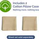 100% Cotton Pillow Cases King Size - Cooling, Breathable & Soft Pillowcase Covers Set of 2 - 400 Thread Count Cotton - Wrinkle & Fade Free - Machine Washable Protectors - Luxury Hotel Bedding - Beige