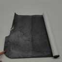16" x 40" Non Slip Bathtub Mat with Drain Cut Out Non Skid Safety Bath Mat Adhesive Peel and Stick Bath Tub Mat Arc Angle PEVA Tub Anti Slip Stickers for Shower Floor Wet Areas(Dark Gray)