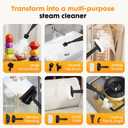 14-in-1 Steam Mop, 1550W Detachable Handheld Steam Cleaner for Floor Cleaning, 16.4 FT Cord, 2 Washable Pads, Multi-Purpose Floor Steamer for Hardwood, Carpet, Tile, Grout