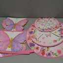 Zopeal 3 Tier Butterfly Cupcake Stand Butterfly Birthday Decorations Spring Cupcake Stand Holder Pink Purple Dessert Tower for Baby Shower Wedding Birthday Party Supplies Decoration
