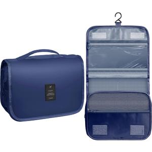 Toiletry Bag Travel Bag with Hanging Hook, Waterproof Capacity Hanging Multifunctional Makeup Bag for Toiletries, Portable Cosmetic Bag Travel Organizer for Women and Men(Royal Blue)