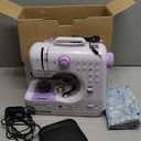 Sewing Machine for Beginners & Kids, Mini Portable Sewing Machines with 12 Built-in Stitch Patterns, 2-Speed Foot Pedal, Perfect for Teaching Daughter Granddaughter to Sew(27 Pieces Sewing Kit & Case) (Purple (Premium Sewing Kit & Dust Cover))