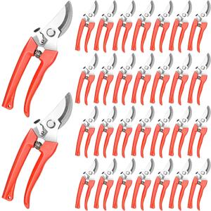 Chumia 30 Garden Flower Shears Pruning Scissors Heavy Duty Plant Scissors Trimming Garden Clippers Hand Tree Pruner for Yard Gardening Plants Hedge Flower Tree Cutting Secateurs (Orange)