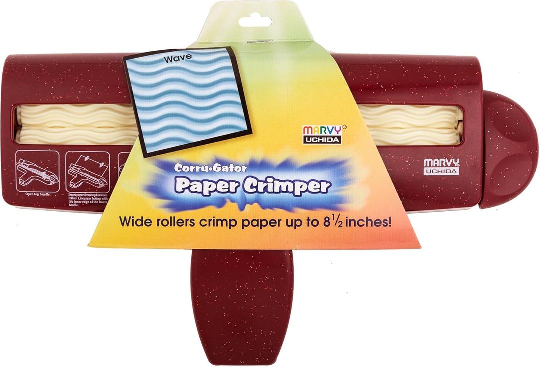 UCHIDA Corru-Gator Paper Crimper 8.5"-Wave,Blue