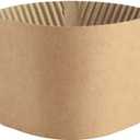 Coffee Sleeves - 500 count Disposable Corrugated Hot Cup Sleeves Jackets Holder - Kraft Paper Sleeves Protective Heat Insulation Drinks Insulated Fits 12,16,20,22,24 oz Coffee Cups