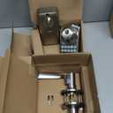 Veise Fingerprint Door Lock with 2 Lever Handles - Keyless Entry Door Lock, Electronic Keypad Deadbolt, Digital Smart Code & Front Handle Sets, Auto-Locking, Easy Installation, Satin Nickel