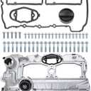 Aluminum Valve Cover Compatible with BMW X5 Z4 X3 X4 X1 528i 428i 320i 328i 228i xDrive 2.0L L4 2012-2018 Replace 11127625477 11127588412