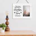 Mom Picture Frame Gifts for Mother from Son, The Love Between a Mother & Son is Forever Wooden Picture Frames, 4x6 inch Photo