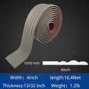 COUKIU Flexible Wall Base Moulding Trim, Peel and Stick Rubber Baseboard Molding, 4 Inch x 16.4 Feet Self-Adhesive Vinyl Wall Base Cove Base (Grey) (Gray)