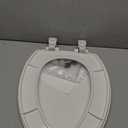 Bemis Slow Close Elongated Toilet Seat, Easy Clean Hinges, White