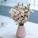 18 Pcs Small Artificial Daisy Flowers Fake Wildflowers Spring Flowers Silk Chamomile Faux Daisies with Stems for DIY Floral Arrangements Wedding Table Centerpieces Party Decor (Pink)