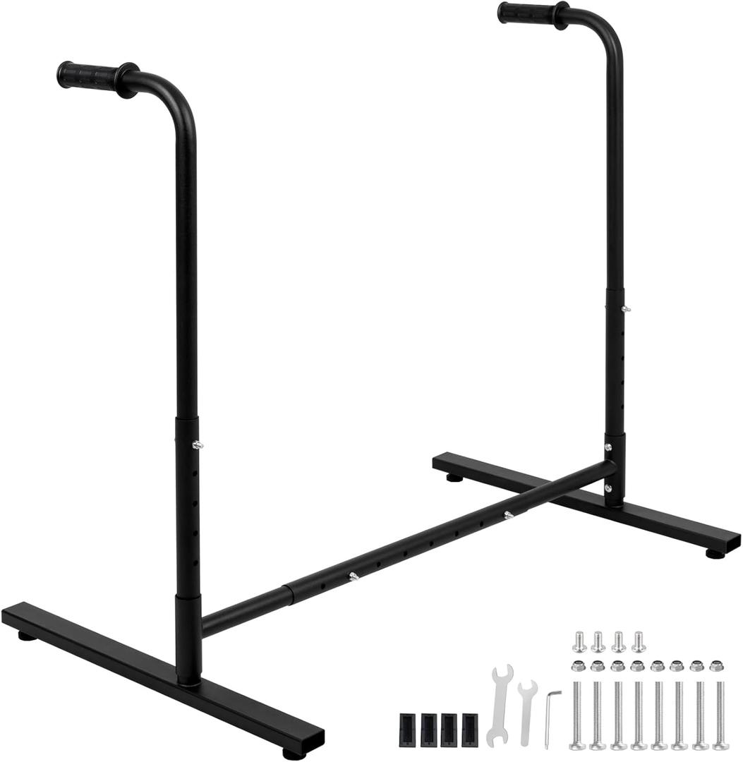 Heavy-Duty Adjustable Stand Assist Aid for Elderly - 500 lbs Capacity, Portable Sit-to-Stand Lift Assist for Couch, Chair & Bed - Non-Slip Covers, Easy Assembly, Black