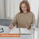 2026 Planner, Weekly and Monthly Planner for Women, Jan 2026 - Dec 2026 Pretty 2026 Calendar Planner with Monthly Tabs, Inner Pocket, Spiral Binding, Perfect for Office Home School - 6.3" x 8.5", Fluttering Night