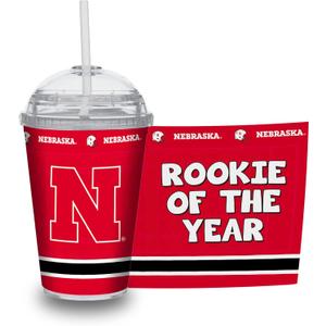 2 x Rico Industries NCAA Rookie Of The Year 12oz Acrylic Tumbler, Officially Licensed Youth Double Wall Tumbler with Swirly Straw