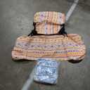 Blueweenly 2 Pack Inflatable Pool Float for Adult Adjustable Hammock Float Chair Fabric Pool Lounge Chairs Blow up Water Chairs Rafts for Summer Swimming Party Fun(Blue, Orange, Bohemia)