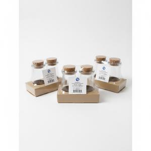 GLASS JARS WITH CORK LID 6Pcs (3Pack)