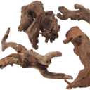 emours Driftwood Branches Reptiles Aquarium Decoration Assorted Size,(5.5-8 inch in Length),4 Pieces