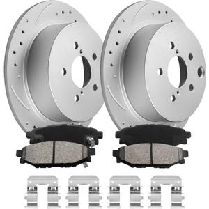Rear Brake Pads and Rotor Kit Compatible with Forester 2014-2018