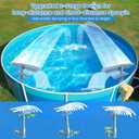 2 x Pool Fountain for Above and Inground Pools,Upgraded Dual Spray Pool Aerator with 9-Color LED Lights and 4 Modes, 360 Adjustable Pool Sprinkler Fountain Pool Cooler Pool Accessories Pool Decor