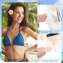 10 Pcs Hawaiian Flower Hair Clips for Women, 3.75 and 2.75 Plumeria Hair Clips Artificial Flower Hair Accessories for Vacation Beach Seaside