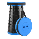 Doseno Upgraded Foldable Stool Thickened, Portable Collapsible Stool Retractable Stool for Fishing, Hiking Tours, BBQ, Parties, Outdoor Activities (Blue, 1pack)