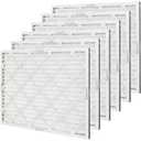 4 x Amazon Basics 20x25x1 Air Filter 6-Pack, MERV 8 AC Furnace Filters, Removes Dust, Electrostatic, Allergy Control (Actual Size: 19.75" x 24.75" x 0.75")