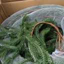 TQRR 4Pcs 9FT Norfolk Pine Garlands, Realistic Greenery Christmas Garland