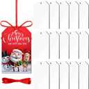 Marsui 15 Pcs Sublimation Ornament Blanks MDF DIY Personalized Sublimation Blank Pendants Bulk Hanging Tree Tags Crafts for Halloween Fall Xmas Party Decoration Name Holiday Tag (2.95 x 1.85 Inch)