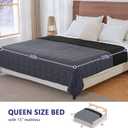 King Size Weighted Blanket for Adults (30 lbs, 80” x 87”, Grey& Black) Cooling Heavy Blanket for Sleeping Perfect for 290-310 lbs, Breathable Blanket for Adults & Couple All Season, Machine Washable