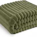 Bedsure GentleSoft Fleece Twin Blanket for Couch - Cozy Soft Blankets for Women, Cute Small Throws for Girls, Moss, 60x80 Inches