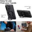 for Samsung Galaxy S26 Ultra case with Stand, 7X Military-Grade Drop Protection, Shock-Absorbing Phone Rugged Cover, Compatible with MagSafe Accessories,360 Magnetic Stand, Black