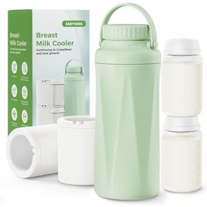 EASYVAVA 22oz Portable Breast Milk Cooler Bottle-Breastmilk Chiller for Outdoor Travel Mom, Keeps Milk Fresh Cooling for 24 Hours,Breastfeeding Essentials with 2pcs Bottle for Breastmilk Storage