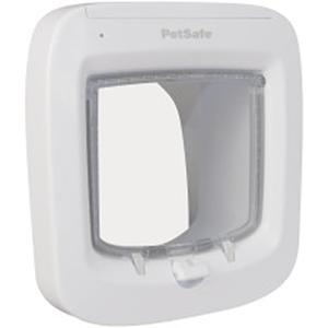 PetSafe Microchip Cat Door, Exterior or Interior Pet Door - Multi-User RFID Access Up to 40 Pets, 4-Way Locking, Weatherproof, DIY Easy Install, Hardware Kit; Privacy for Cat Litter Box or Pet Feeder