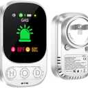 Plug in Natural Gas Detector with Backup Battery Combustible Gas Detector for Fuel Gas Liquefied Gas LPG LNG Methane Ethane Propane Butane, for Home Kitchen Travel, 1 Pack, White