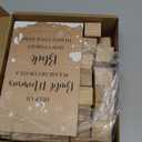 147 Pcs Baby Shower Blocks Games Sets, 80 DIY Blank Wooden Block 42 Stencils 24 Watercolor Marker 1 Decorate a Block Game Sign for Gender Reveal Baby Shower Party Supplies(Kraft)