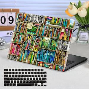 Compatible with MacBook Air 13 inch Case 2021 2020 2019 2018 Release A2337 M1 A2179 A1932, Funut Laptop Plastic Hard Shell Case Protective Cover for MacBook Air 13 with Touch ID, Bookshelf