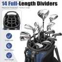 Findway 14 Way Golf Stand Bag [Upgrated Generous Space] Lightweight Golf Bag with Stand, Durable Golf Club Bag with Padded Dual Strap & Rain Cover for Men and Women