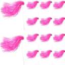 20 Pcs School Spirit Shakers Bulk, Cheerleader Pom Poms for Adults Sports Team Party Dance Football Basketball Volleyball Homecoming Fan Celebration Sporting Event (Pink)