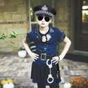 Police Accessories Kit Police Pretend Play Toys Set Hat Handcuffs Officer Costume for Halloween costume Accessories (Black)
