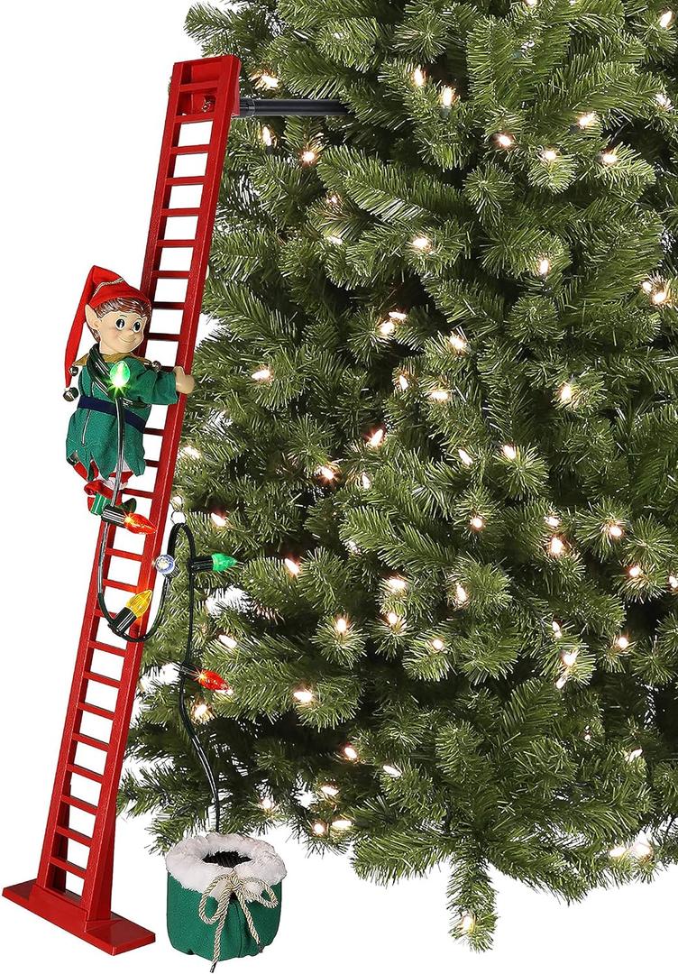 Mr. Christmas Super Climber Musical Animated Indoor Christmas Decoration, 42 Inches, Elf