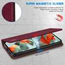 ZZXX for Pixel 10 Pro XL Wallet Case Strong Magnetic 6.8 inch,Wine Red