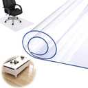 Office Chair Mat, Carpet Protector Chair Mat, 0.06" Desk Mat, PVC Vinyl Floor Mat, Floor Protector, Table Protector, Table Cover, Waterproof Transparent Pad for Entrance Hall Bedroom (Color : Frosted (12x12in)