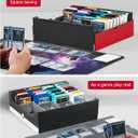 ZLCA Card Storage Box Holds 3200+, Deck Storage Case with 4 Stoppers, Card Organizer for TCG MTG PTCG(Red&White)