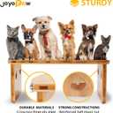 Elevated Dog Bowls, Bamboo Raised Dog Bowl for Large Dogs, with 2 Stainless Steel Bowls (13'' Tall-68oz Bowl)